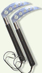 Black Competition Kamas Long Handles with Handgrips - 8"