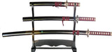 Triple Sword Display Stand – Black Lacquer Finish
