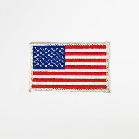 USA Flag Patch - Red White Blue - Embroidery Style - Cotton