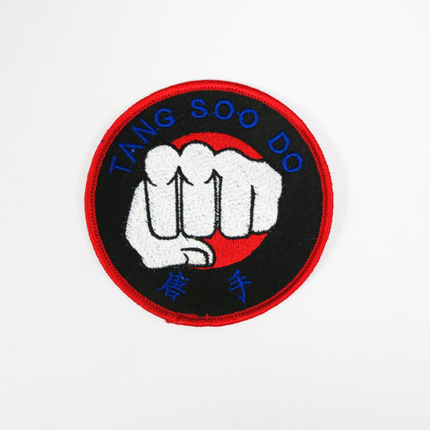 Tang Soo Do Fist Patch - Black - Embroidery Style - Cotton
