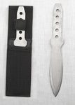 7" Stainless Throwing Knife with Black Carrying Case