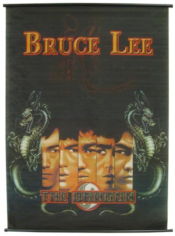 Bruce Lee Silk Screen Scroll 8127