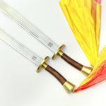 Combat Stiff Blade Double Broadswords with Pear Blossom Scabbard