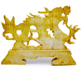 Chinese Hand Carved Wood Dragon Display