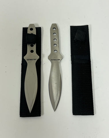 7" Stainless Throwing Knife with Black Carrying Case - Bundle
