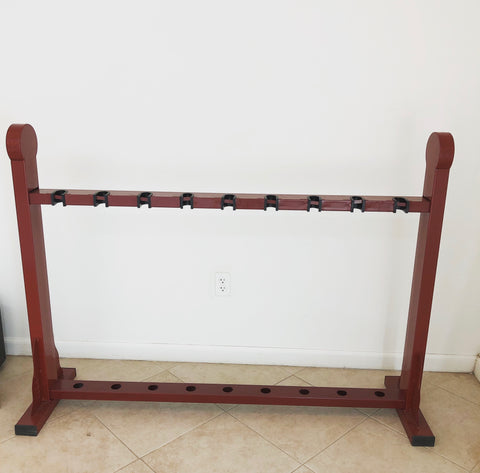Iron Chinese Long Weapon Display Rack Stand