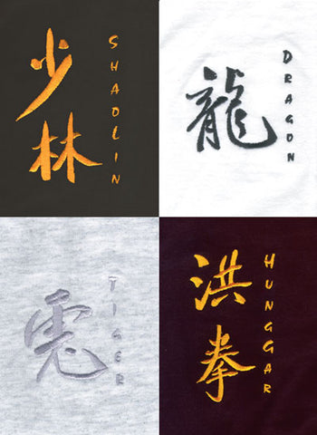 Dragon Embroidered T-Shirt: Ash Light Gray Color