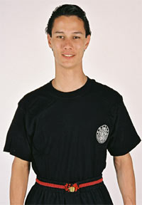 Assistant Instructor Black T-shirts with Silver Embroidery