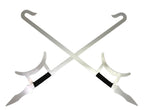 Double Tiger-Head Hook Swords Semi Stiff Blade