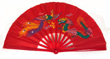 Delux Multi Colors Phoenix Dragon Tai Chi Kung Fu Fan