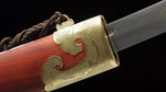 Chinese Dao Broadsword Sword Folded Steel Blade Brass Fittings