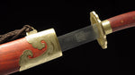 Chinese Dao Broadsword Sword Folded Steel Blade Brass Fittings